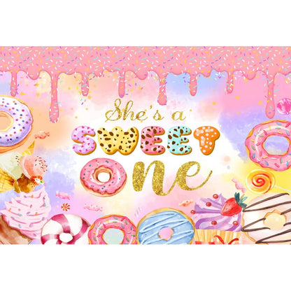 Candy Bar Baby Shower Birthday Backdrop Ice Cream Car Donuts Lollipop Party Photo Background Cake Table Decor Photography Props
