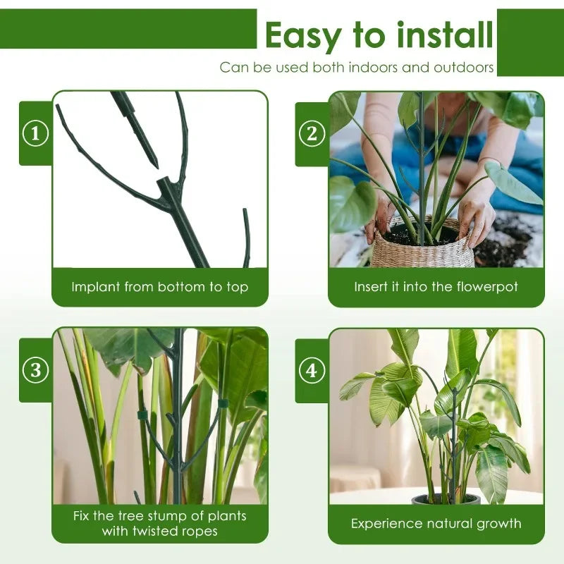 30/3Pcs Plant Support Pile Climbing Vine Stake Bonsai Fixing Rod Garden Plants Stake Holder Flower Support Rack For Potted Plant