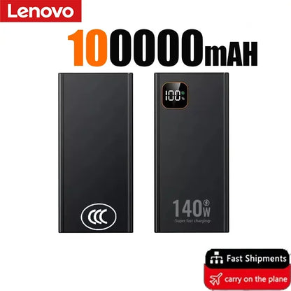 Lenovo 500000mAh CCC Large Capacity 140W 2027NEW Power Bank Portable Super Fast Charging Battery Charger for Xiaomi iPhone