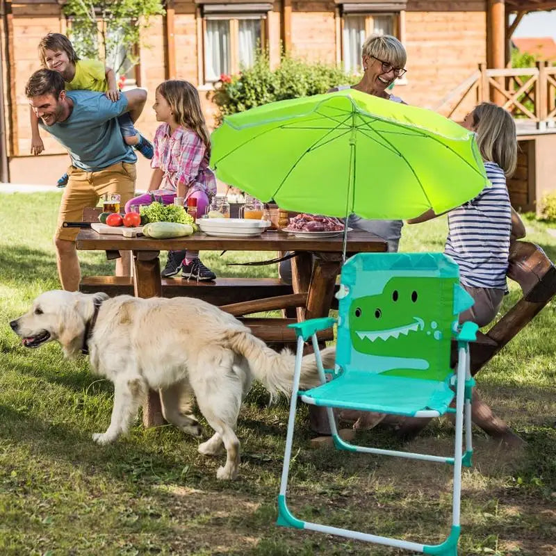 Children's Beach Chair With Umbrella Folding Lawn And Camping Chair With Summer Shade For Beach Pool Travel outdoor
