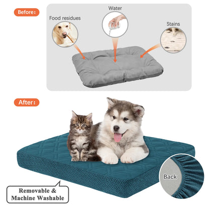 Dog Bed Covers Replacement Washable - Waterproof Dog Bed Covers Quilted, Water Absorbable Pet Puppy Bed Cover for Dog Cat