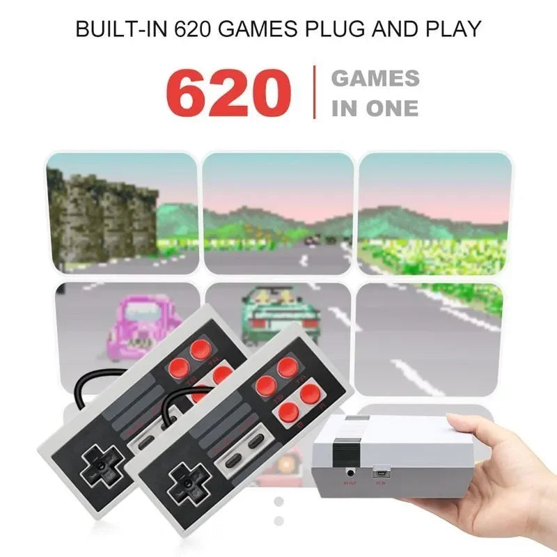 Retro Game Controller | 620 Built-In Games with Dual Gamepads | AV Output for Home Gaming
