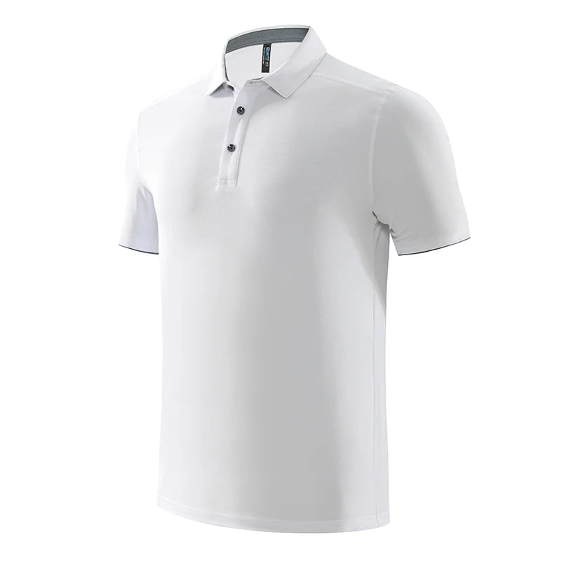 Quick Dry Men's Sports Polo Shirt Golf Wear Summer Gym Fitness Training Clothing Comfortable Breathable Shirts