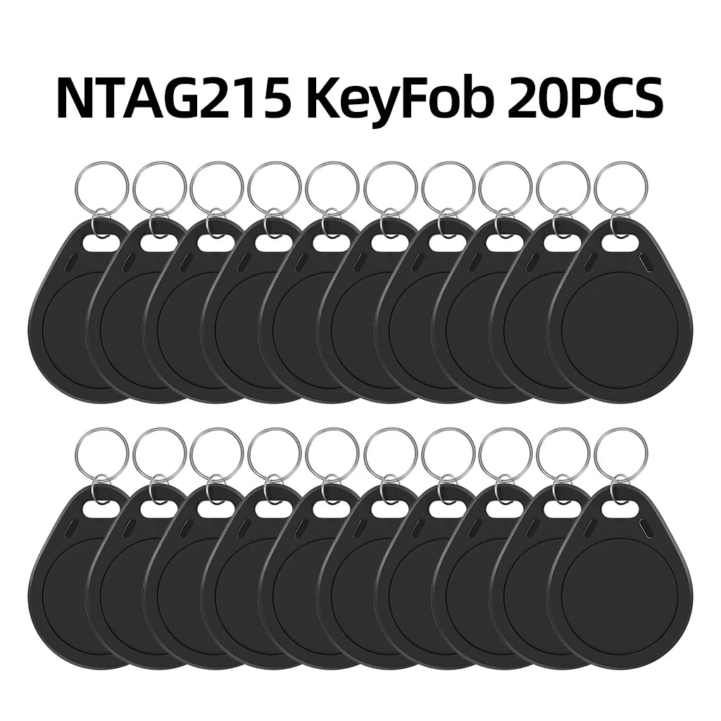 NTAG215 NFC KeyFob Waterproof Rewritable Keychain 504 Bytes Compatible with Amiibo & Apple Shortcuts for iOS Android