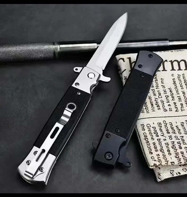 Portable Folding Utility Knife, High Hardness Stainless Steel for Fruit Cutting, Camping Prep & Everyday Tasks