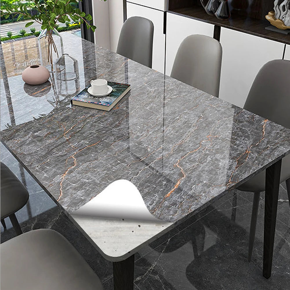 Kitchen Oil-Proof Film Stove Waterproof Moisture-Proof Self-Adhesive Wallpaper Countertop Cabinet Renovation Tile Marble Sticker