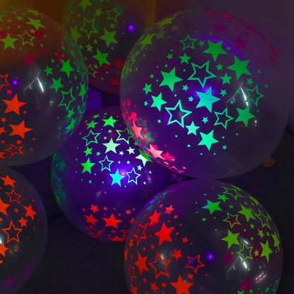 60/10PCS Fluorescent Balloons Glow In The Dark Luminous Dots Latex Balloon For Birthday Wedding Party Decoration Kids Gifts Toys