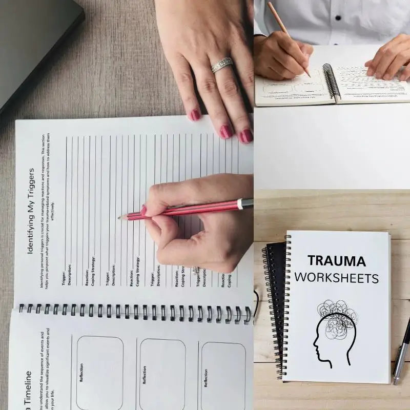 Trauma Recovery Workbook Inner Strength Healing Worksheets Mental Health Self-Care Emotional Therapy Practice Book