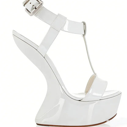 Platfrom Strange Style T Tied Sandas Sexy Pointed Toe Slingback Buckle Strap Customized New Arrivals Fashion Women Modern Shoes