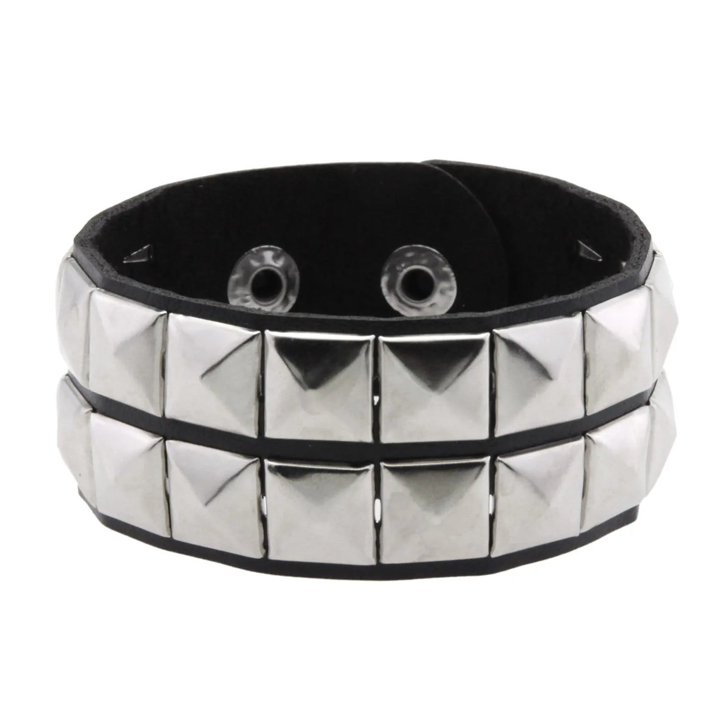 Punk Bracelets PU Leather Studded Bracelet Adjustable Goth Cuff Bracelet Gothic Rivet Buckle Wristband for Men Women Emo Jewelry
