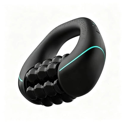 Electric Roller Massager Handheld Massage Deep Tissue Muscle Relax Portable Cordless Rechargeable 3 Speed Adjustable Massager for Back Shoulder Leg Body Sore Muscle Relief Home Office Gym Travel Daily Use Black