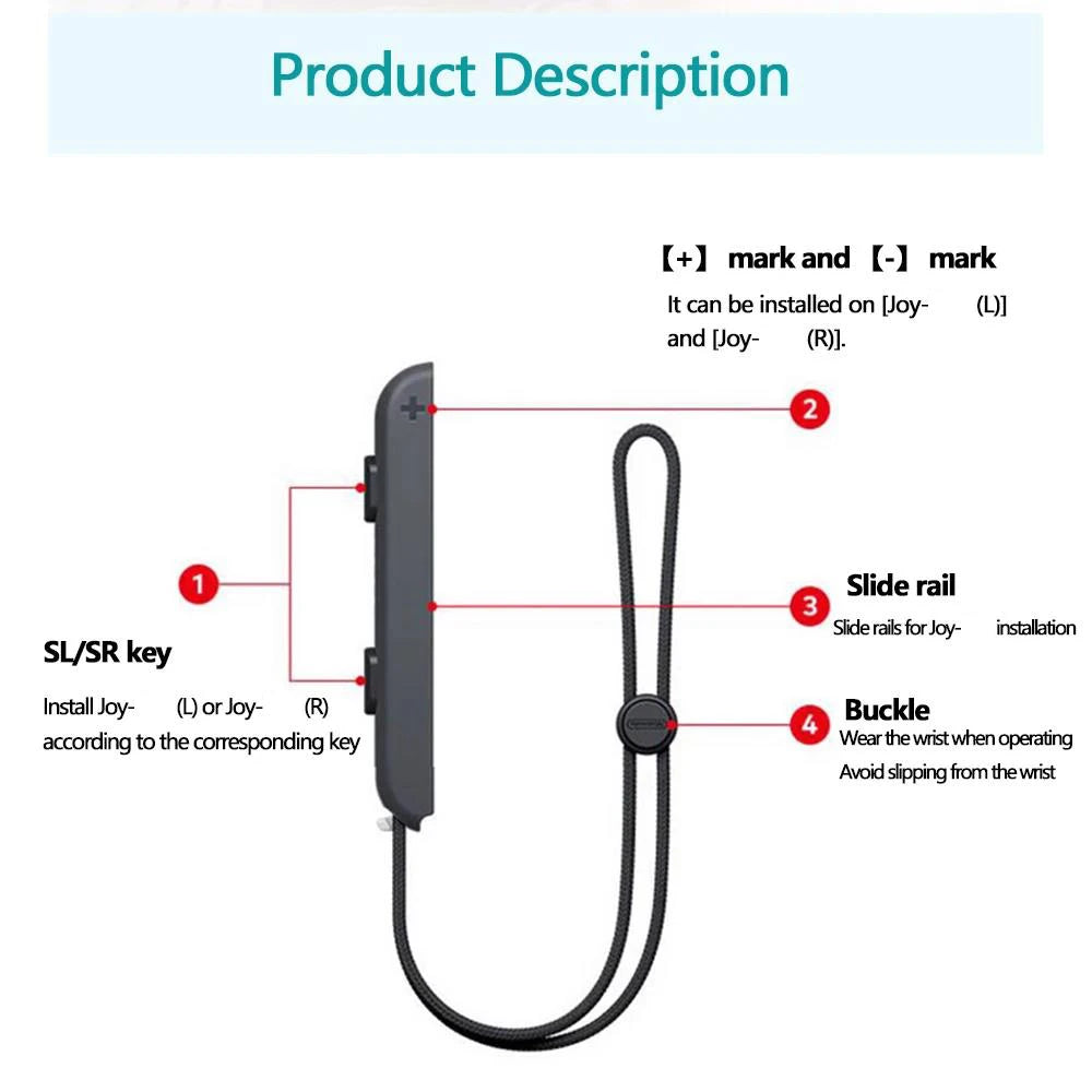 2Pcs For Nintend Switch & OLED For Switch Joycon Gamepad Controller Gamepad Hand Rope Wrist Strap Laptop Video Games Accessories
