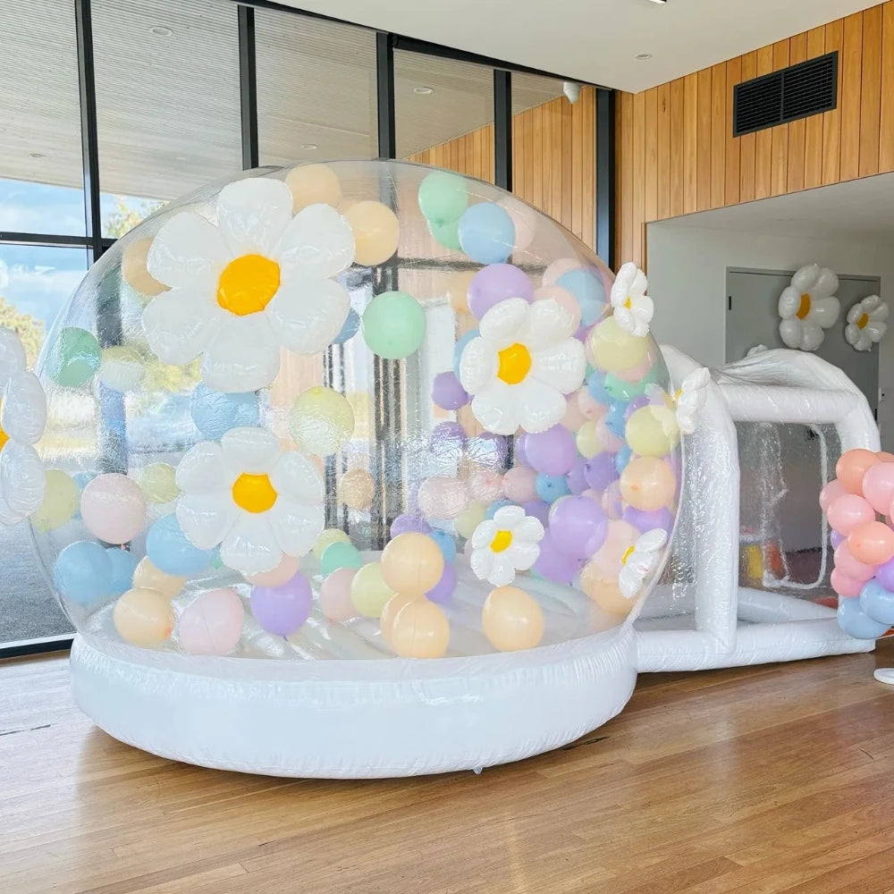 Aesthetic Clear Inflatable Balloon House Modern White Bubble House for Wedding Backdrop Baby Shower Party Event Decor