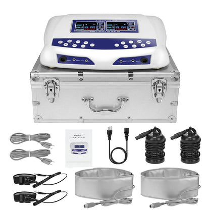 Latest Dual Detoxify Ionic Foot Bath Detox Machine Naturally Life Detoxify Health Foot Spa Machine With Pads Massage And Far Infrared Waist Belts