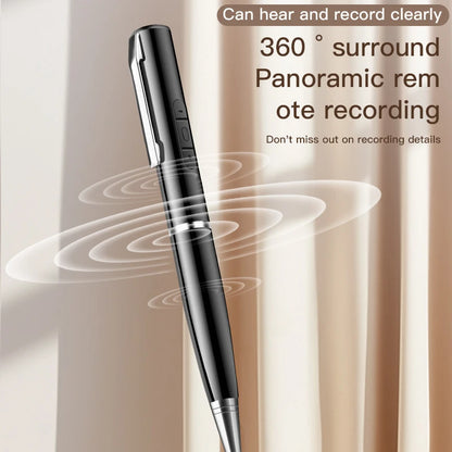 128GB AI Digital Voice Recorder Pen Intelligent Noise Reduction Audio Recorder with Playback Rechargeable Writing Pen Recorder