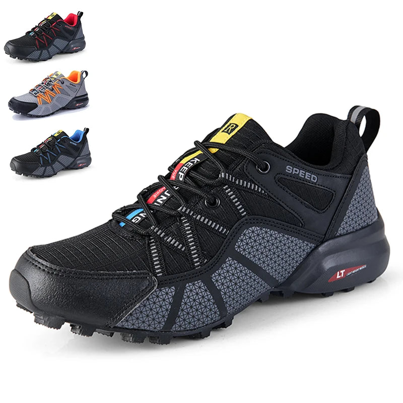 Men's Hiking Shoes All-terrain Outdoor Sports Shoes Breathable Mesh Non-slip Wear-resistant Hiking Shoes Outdoor Cycling Shoes