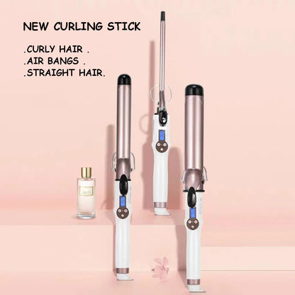 Electric Professional Ceramic Hair Curler LED Curling Iron Roller Curls Wand Waver Hair Straightener Styling Tool 9mm-38mm