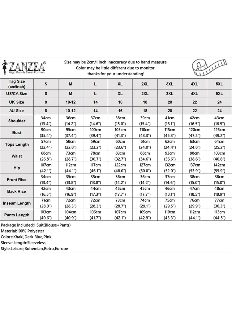 ZANZEA Women Trendy Pant Sets Irregular Buttons Vests and Wide Leg Pant 2-Pieces Suits 2025 Spring Summer Streetwear 2pcs Outfit
