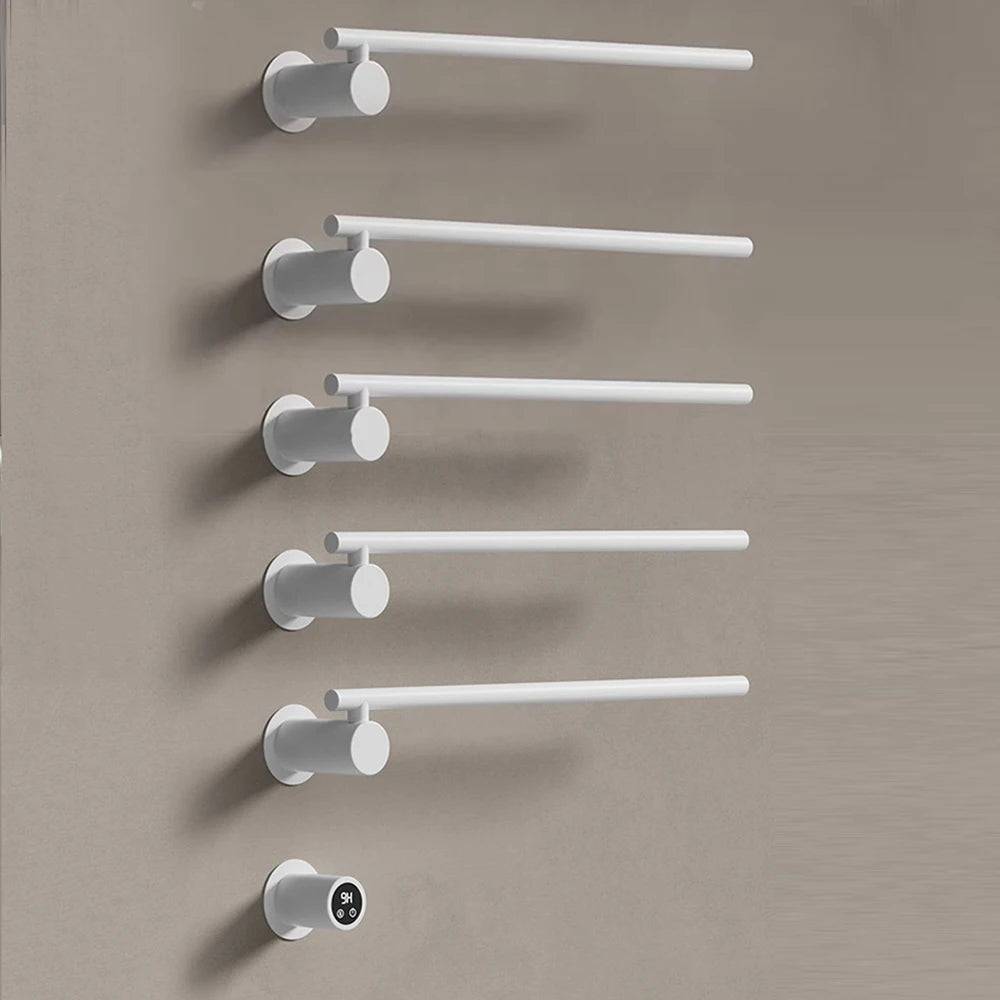 Smart Heated Towel Rack,Bathroom Towel Warmer with Timer, Adjustable Temperature, Rotating Bars,Towel Dryer,Bathroom Towel Rail