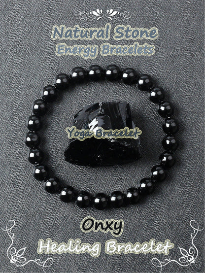 Original Natural Stone Beads Bracelet Men Women Reiki Blue Apatite Lapis Lazuli Amethyst Yellow Tiger Eye Beads Bracelet Jewelry