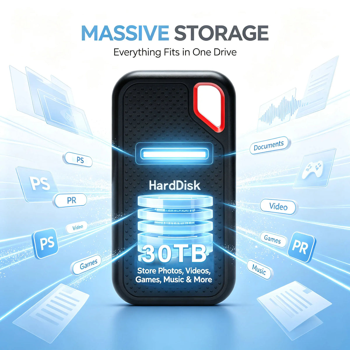64TB large capacity mobile solid-state drive 1TB high-speed portable SSD USB3.1 plug and play suitable for laptops/MAC/PC