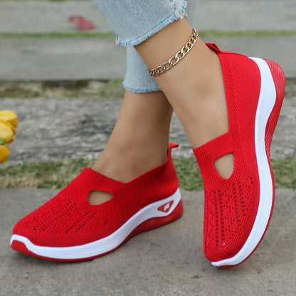 Spring New Women's Sports Shoes, Fashionable, Breathable, Lightweight, Non-slip, Wear-resistant, Casual Sports Shoes, Flat Shoes