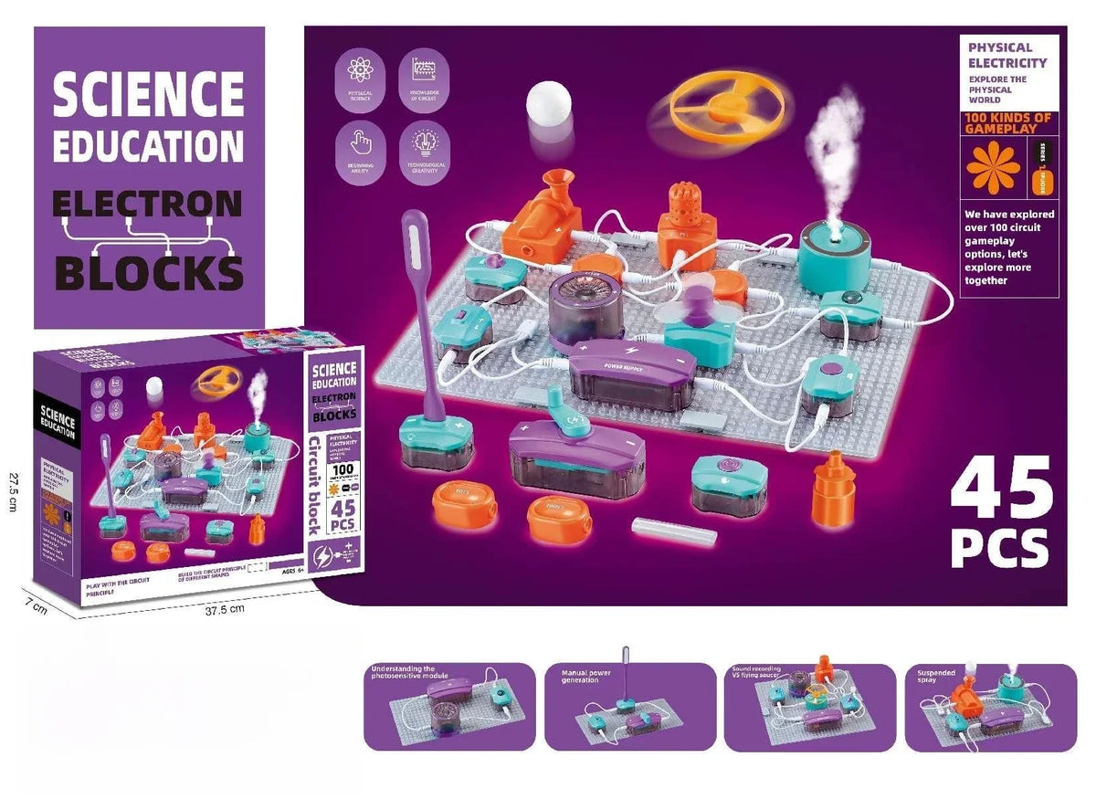 VATOS Science Circuit for Kids DIY Electronics Exploration Kit 150+ Project Physics Experiment Circuit Board Educate Toy Ages 6+