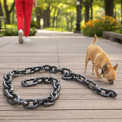 Giant Chain Dog Leash, Lightweight Plastic Chain Pet Leash, Looks Like Iron Chain, Stylish Big Chain Leash for Small Dogs