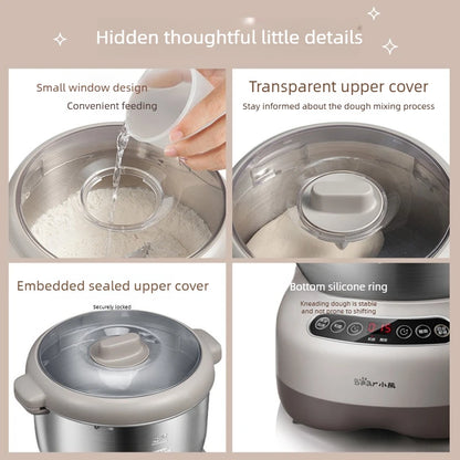 Automatic Dough Kneader Machine, Large Capacity Home Flour Mixer with Fermentation, Heavy Duty Stable Non-Shake Body