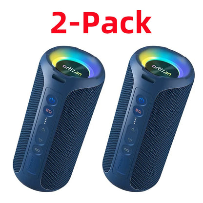 Ortizan Bluetooth Speakers 40W Enhanced Bass Portable Outdoor Wireless Speaker 30Hrs IP7 Waterproof Shower Speaker Bluetooth 5.3