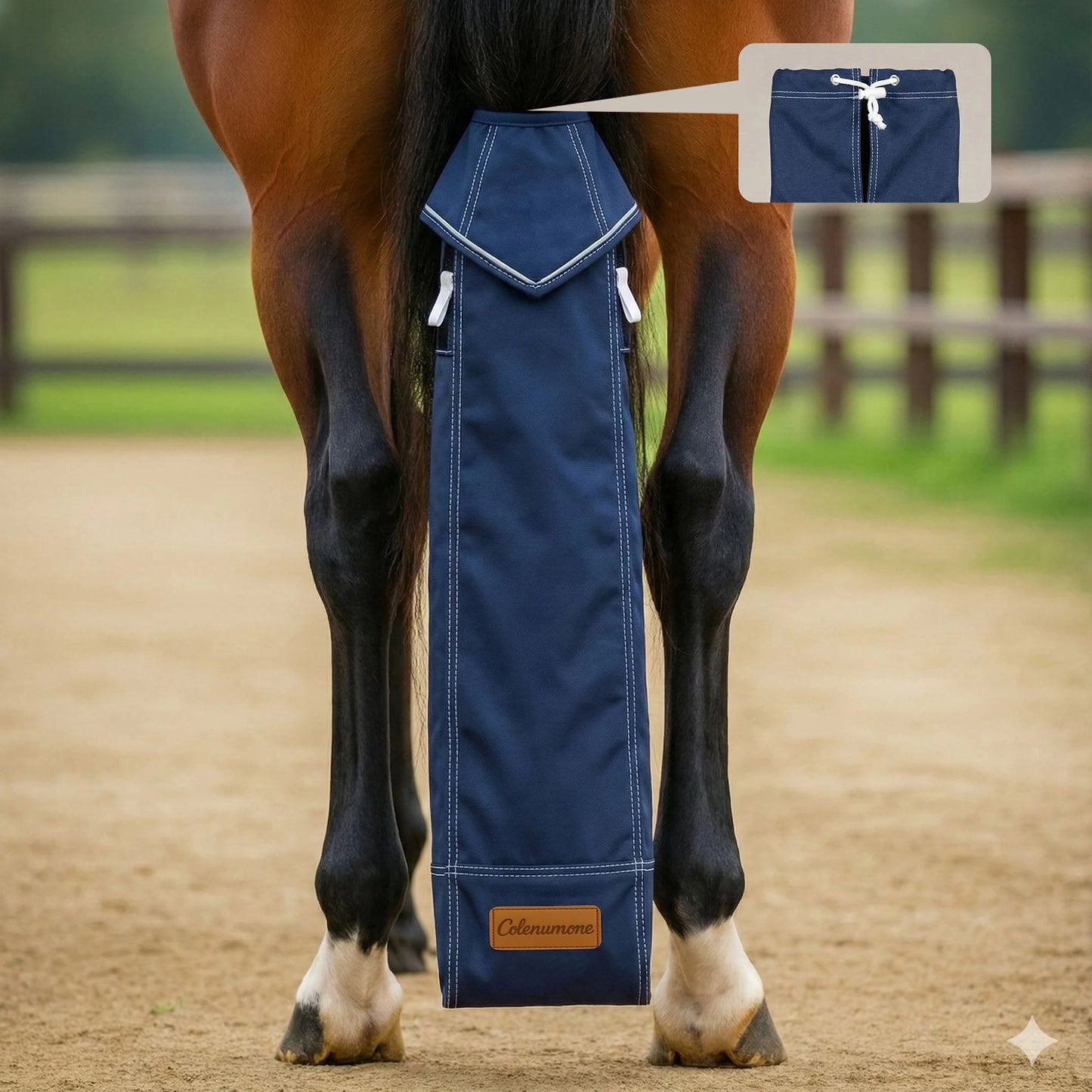Horse Tail Protective Cover Insect Bite Breathable Anti Scratch Adjustable Horse Tail Cover Equestrian Supplies