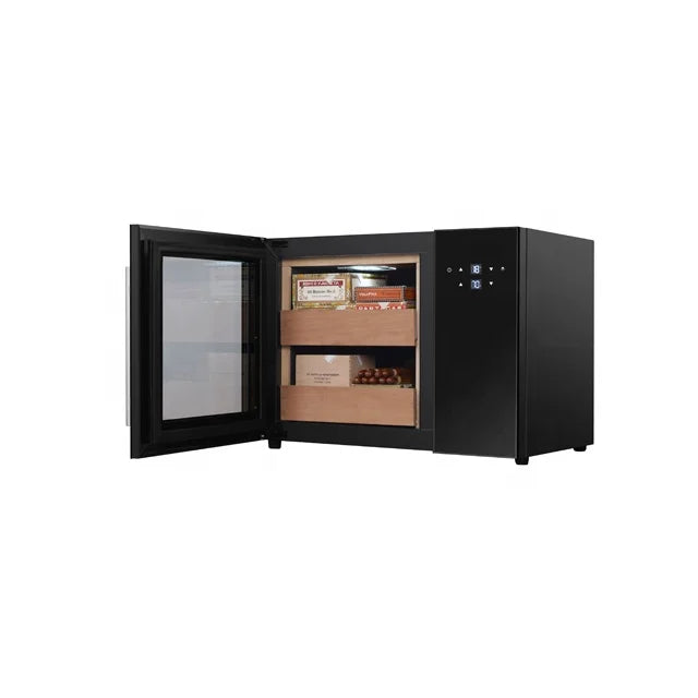 Electric Wine Cooler 40L Small Cigar Humidor Cooler For Home Or Hotel With Precise Thermostat