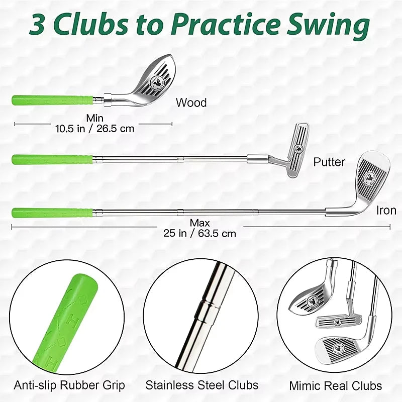 1 Set Golf Club Set Outdoor Sports Toys Sports Games Competitive Indoor Interactive Retractable Golf Club Set Toys