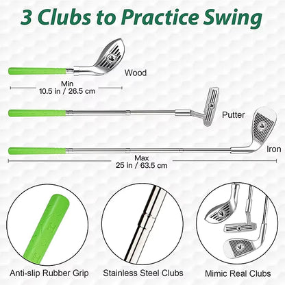 1 Set Golf Club Set Outdoor Sports Toys Sports Games Competitive Indoor Interactive Retractable Golf Club Set Toys