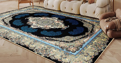 Ethnic Style Bedroom Decor Retro Carpet Light Luxury Carpets for Living Room Washable Lounge Soft Floor Mat Anti-slip Study Rug