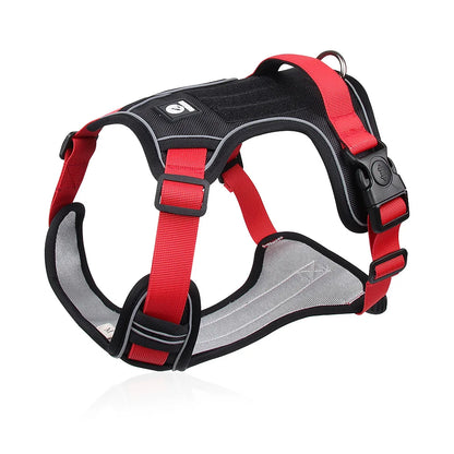 Tactical No-Pull Dog Harness Reflective Heavy Duty Oxford Cloth Waterproof Medium Large Breed Outdoor Walking Pet Vest Harness