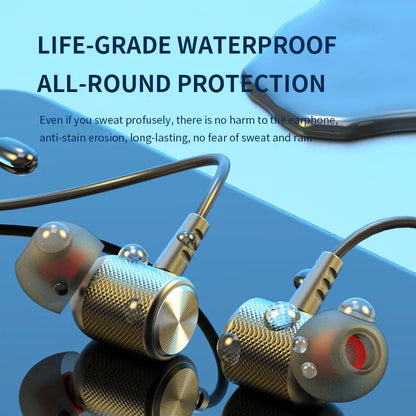 Neck Wireless Bluetooth Earphones TWS 9D Stereo Surround Headphone Magnetic Sport Neckband Headset Neck-hanging Earbuds With Mic