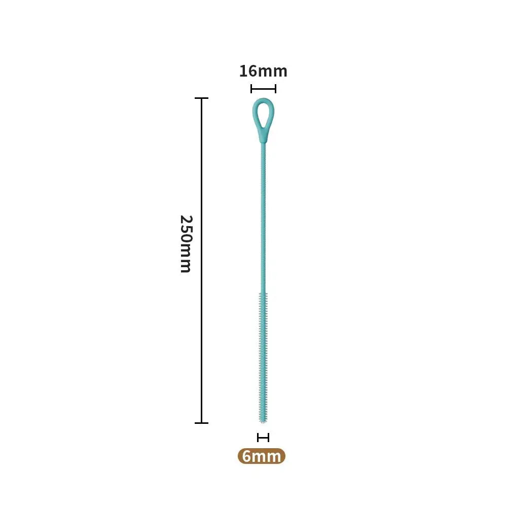 New Reusable Silicone Straw Cleaning Brush Household Long Gap Brush Kitchen Gadgets Drinking Straw Cleaner Brush