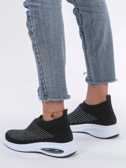 Spring new women's sports shoes, fashionable, breathable, lightweight, non-slip, wear-resistant, casual sports shoes, flat shoes