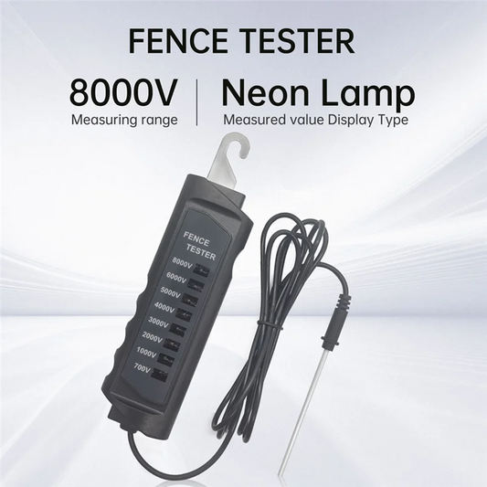 FT-891 Electric Fence Tester 700-8000V Electronic Fence Pulse Voltage Detector Ultimate Safety For Horse Dairy Wildlife