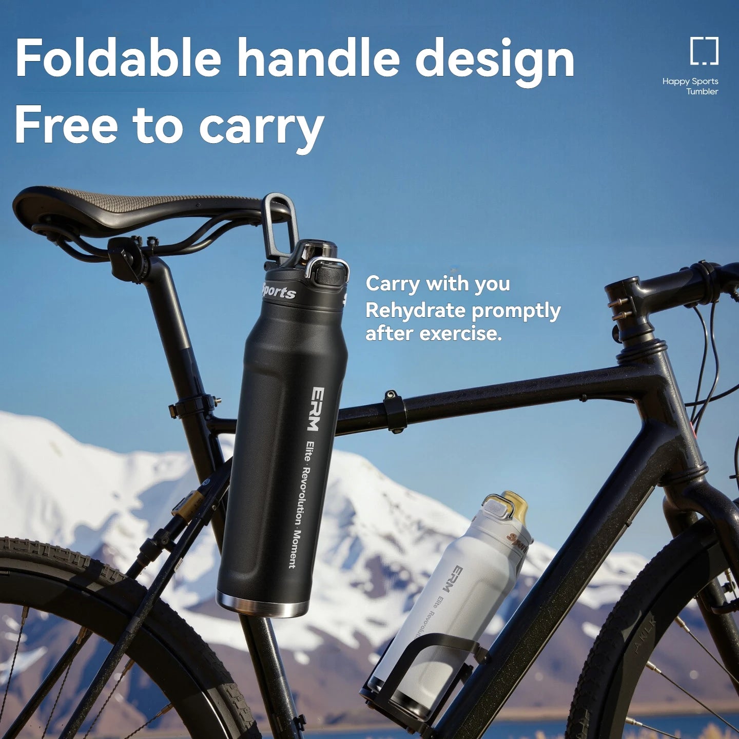 Insulated Water Bottle Stainless Steel Tumble Cycling Cold And Hot Flasks Double Wall Portable With Handle Sports Outdoor Cup