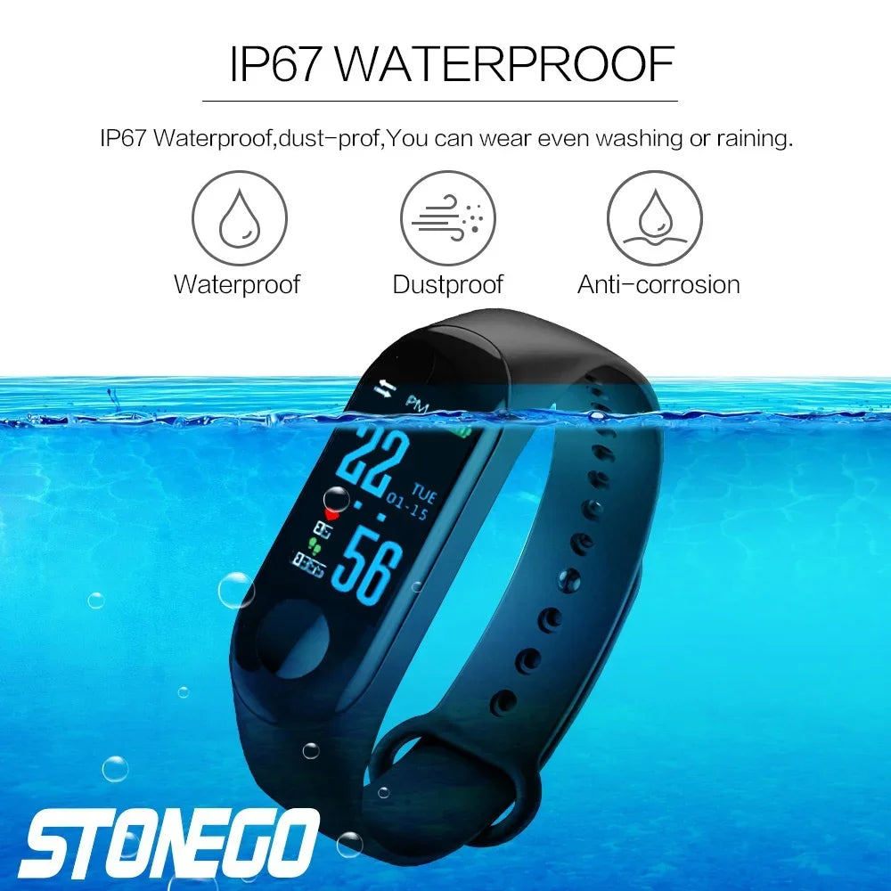 Waterproof Fitness Tracker with Heart Rate Monitor Step Counter Calorie Tracker Call Message Reminder for Outdoor Sports