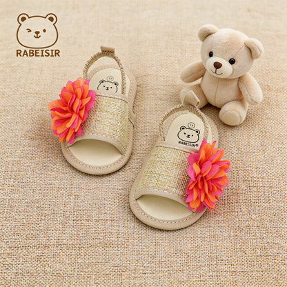Girls' Front-Walking Shoes for Spring and Summer Baby Sandals 0-6-12-18 Months