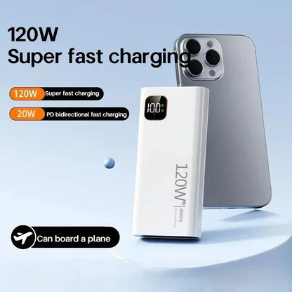 Lenovo CCC 500000mAh Large Capacity Portable Power Bank 120W Super Fast Charging Battery Charger Powerbank For Xiaomi iPhone