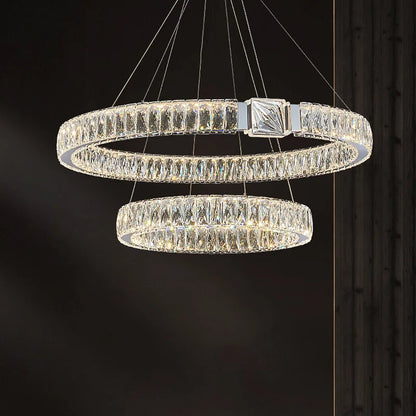 Luxury LED Crystal Ceiling Chandeliers Modern Gold/Chrome Metal Pendant Lights Home Restaurant Hotel Decor Lighting Fixtures
