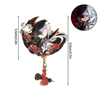 Genshin Impact Tsaritsa Columbina Flins Pin Genshin Figure Badge Accessories Backpack Charms Party Favor Gifts