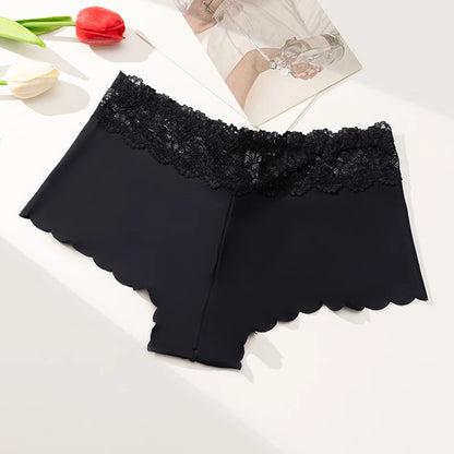 BZEL Fashion Women's Panties Lace Sexy Leopard Hollow Lingerie Charming Underwear Breathable Boxers Woman Boyshorts Underpants