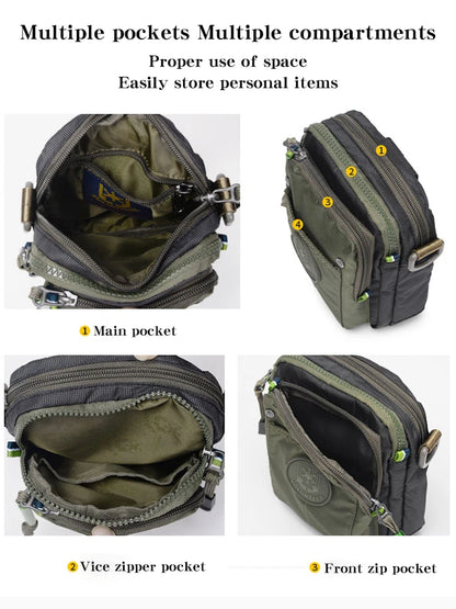 VOLUNTEER Crossbody Bags for Men Fashion Waterproof Phone Oxford Cloth Casual Small Messenger Men's Shoulder Sling Bag 1652-11