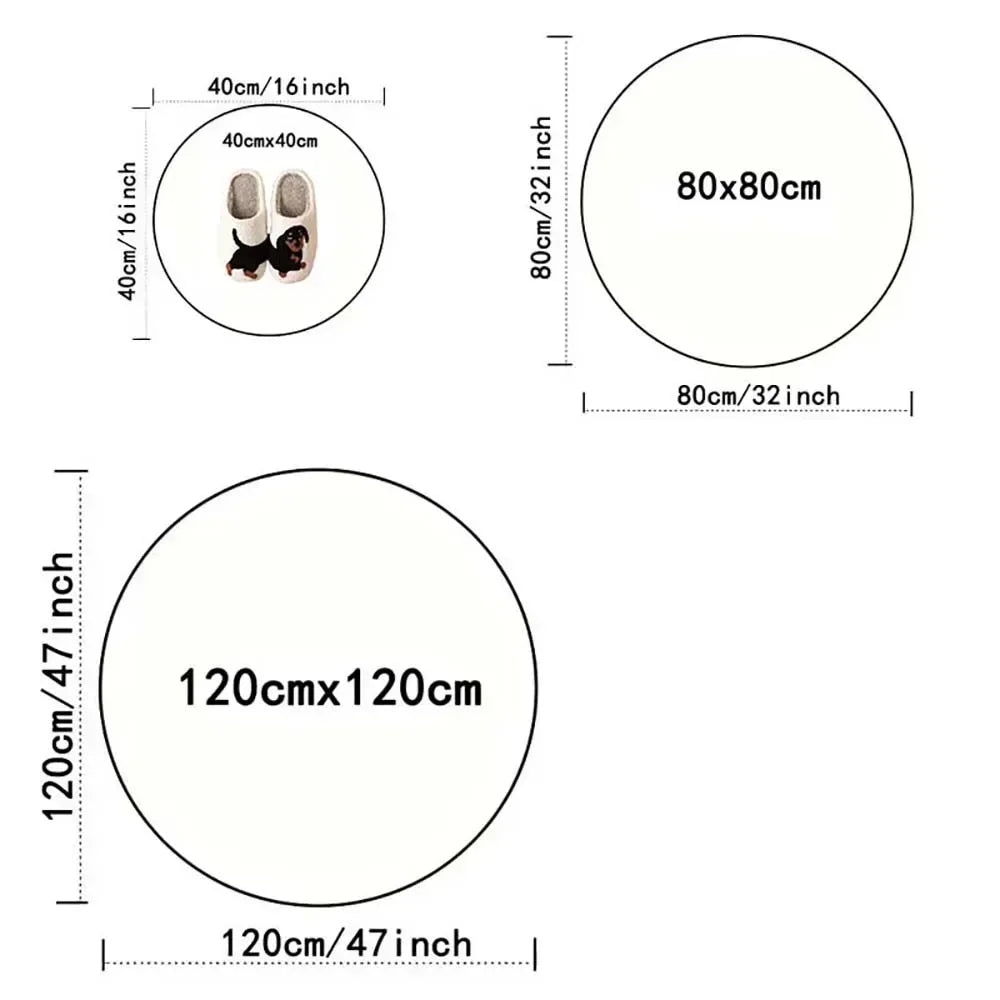Bohemia Luxury Pattern Persian Round Carpet Washable Decoration Home Light Rug Bedroom Chair Mat Red Carpets for Living Room