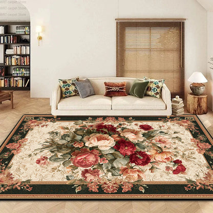 Nordic Luxury Floral Living Room Carpet Decoration Home Fluffy Washable Rug for Bedroom 200x300 Customizable Soft Floor Mats